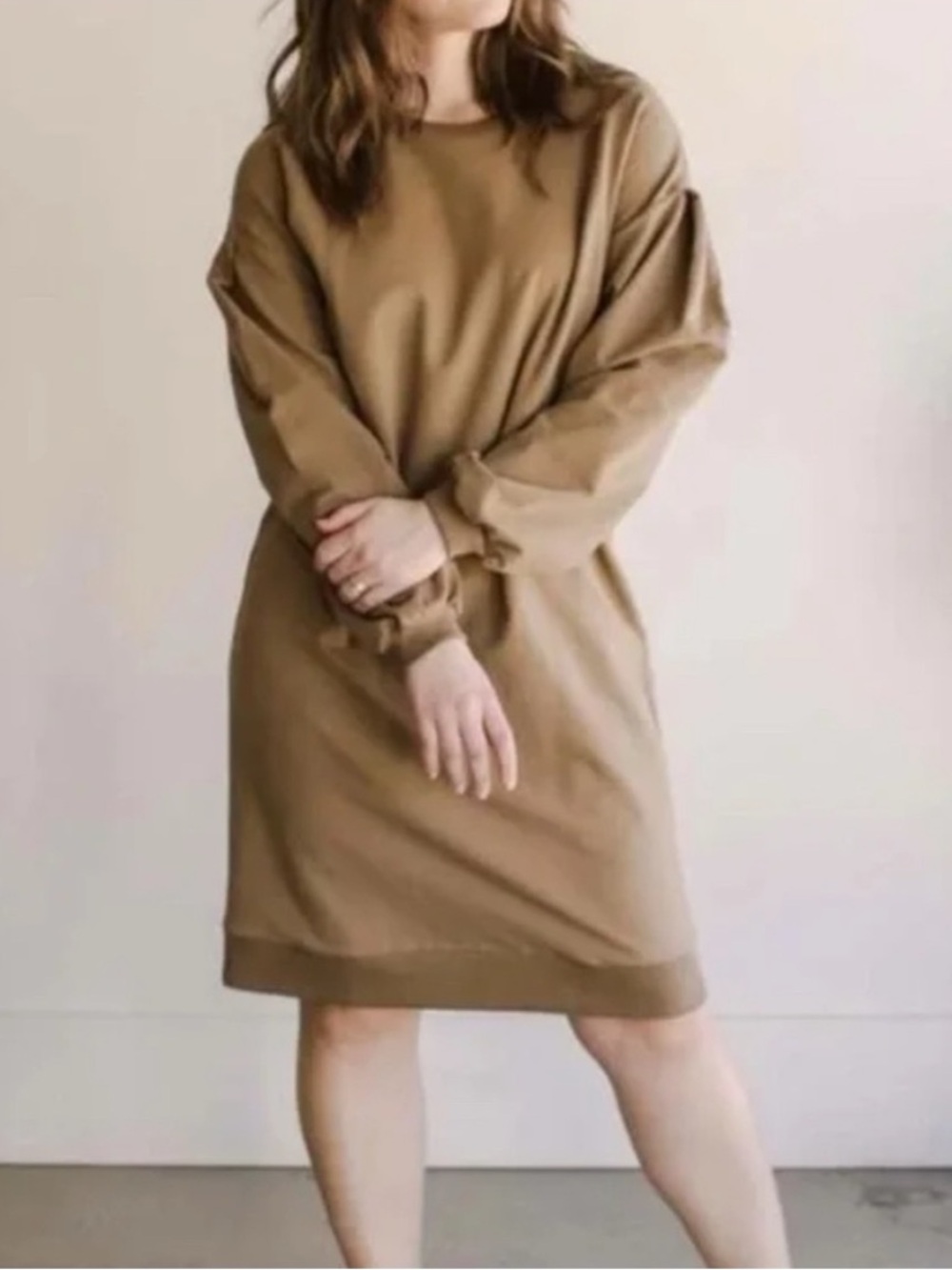 NEW The Simple Folk 6 Organic‎ Cotton Stretch The Oversized Sweater Dress